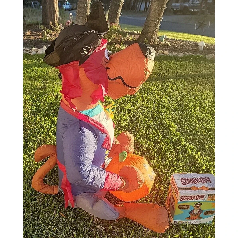 Scooby Doo Halloween Pirate Pumpkin‎ 3 Ft Air-Blown Inflatable Gemmy